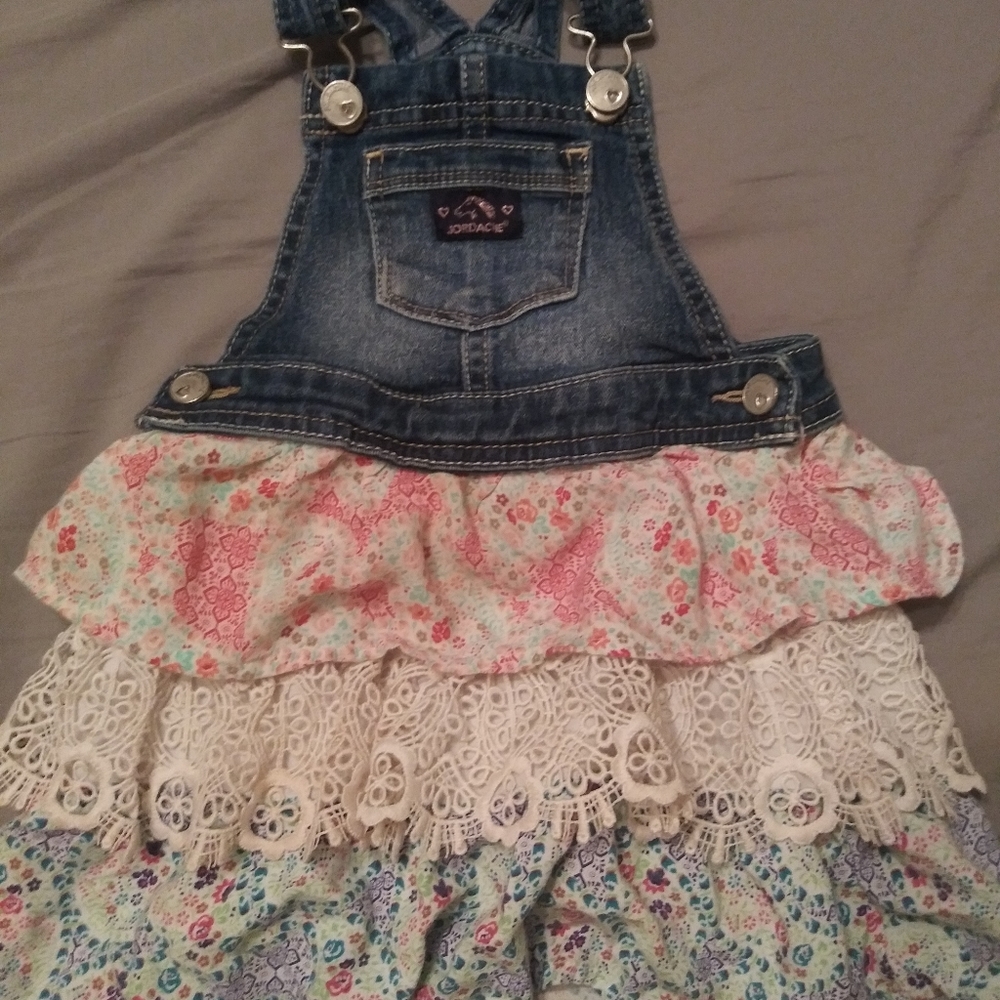 Girls overalls dress